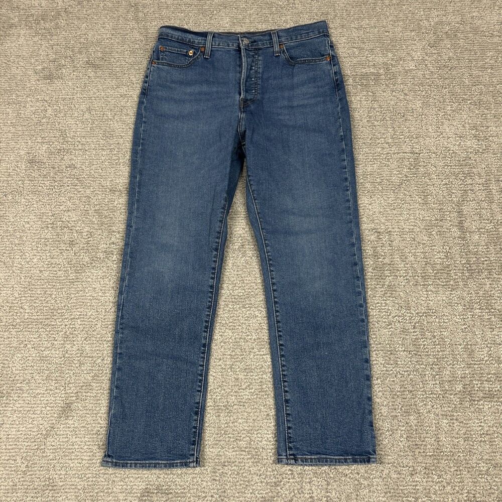 Levi’s Jeans Wedgie Straight Denim Womens 31x28 Blue Pockets Western Button Fly